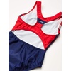 image:imageSpeedo Girls Swimsuit One Piece Infinity Splice Thick StrapRedWhiteBlue
