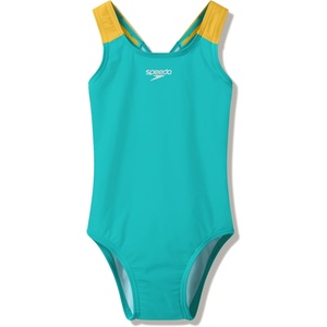 image:imageSpeedo Girls Swimsuit One Piece Infinity Splice Thick StrapMedalist Aqua Breeze
