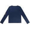 image:imageSpeedo Boys UV Swim Shirt Long Sleeve Tee GraphicWave Peacoat